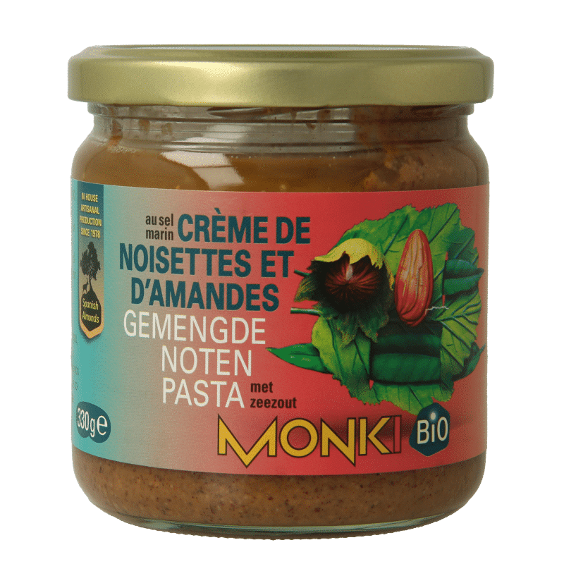 8712439030405_A1N1.png Monki Gemengde notenpasta met zout eko bio - Afbeelding 1