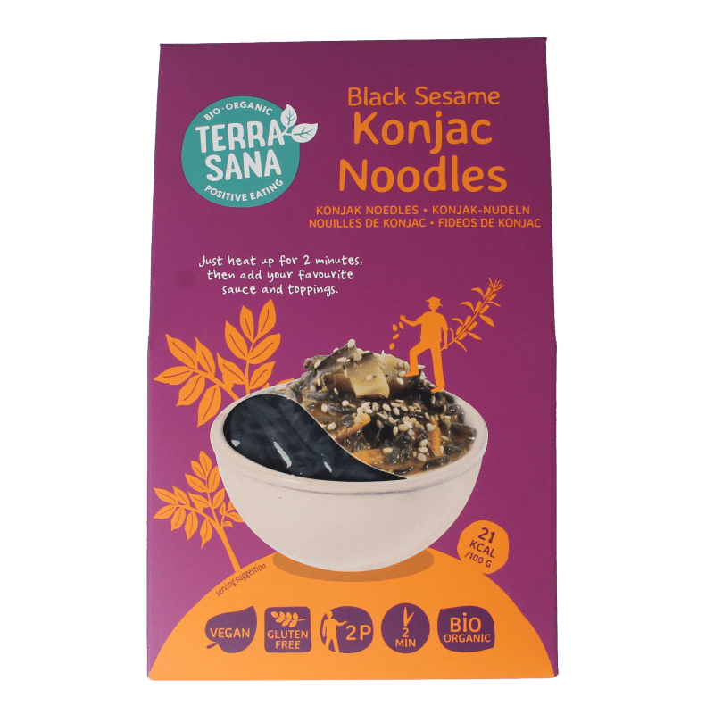 8713576004335_A1N1.png TerraSana Konjak noodles zwarte sesam bio - Afbeelding 1