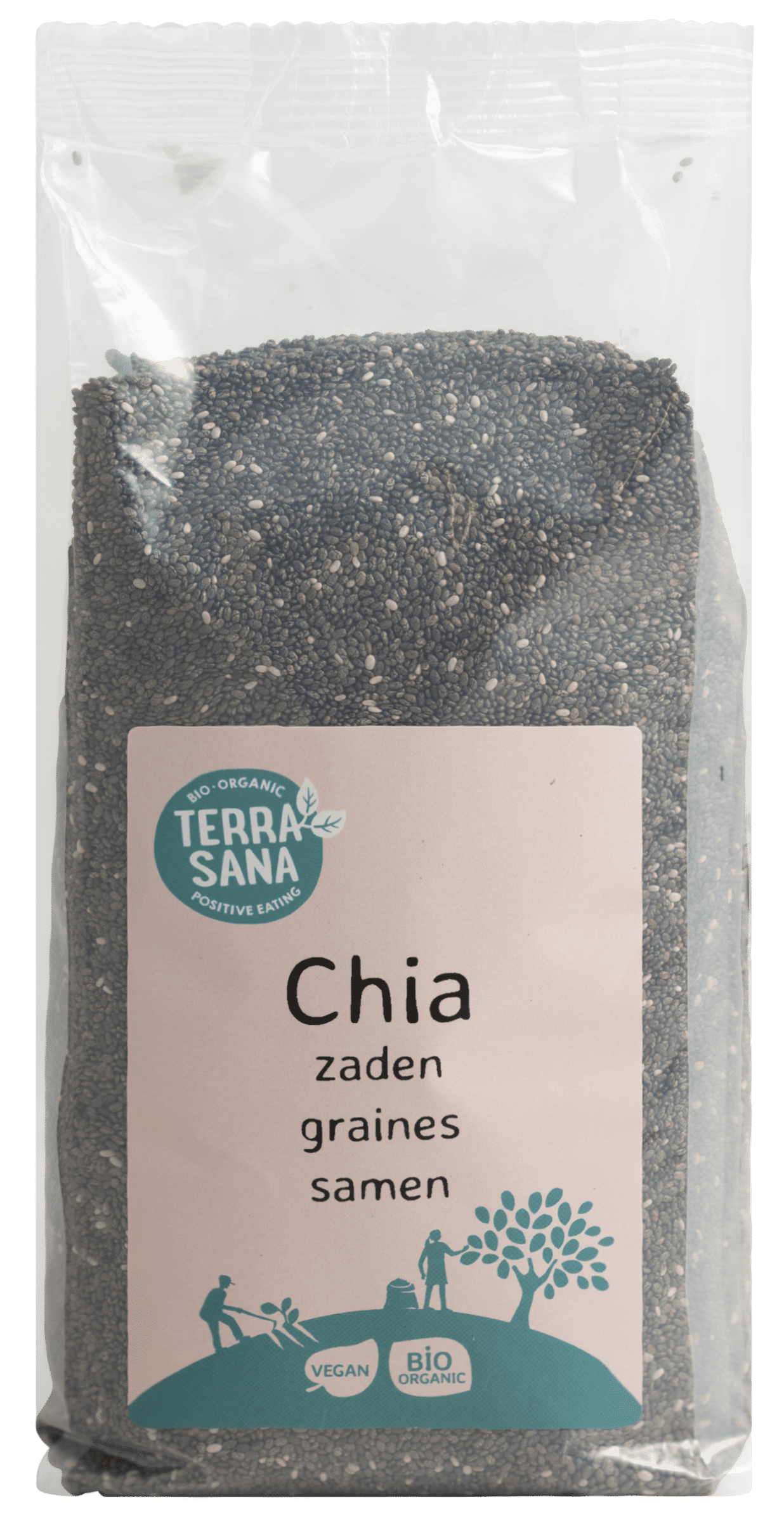 8713576007220_A1N1.png TerraSana RAW Chia zaad zwart bio - Afbeelding 1