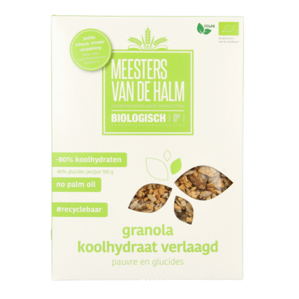 De Halm Granola koolhydraat verlaagd bio