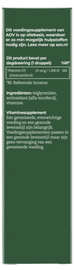 AOV 409 Vitamine D3 druppels 25mcg - Afbeelding 4