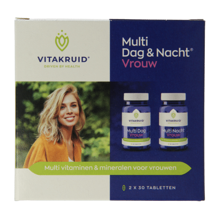 Vitakruid Multi Dag & Nacht Vrouw 100% Vegan 2 x 30