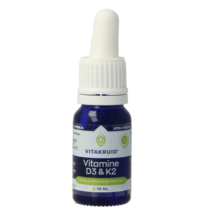 Vitakruid Vitamine D3 & K2 (MenaQ7) met druppelpipet