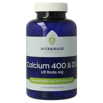 Vitakruid Calcium 400 & D3 uit duurzame Rode Alg Aquamin TG