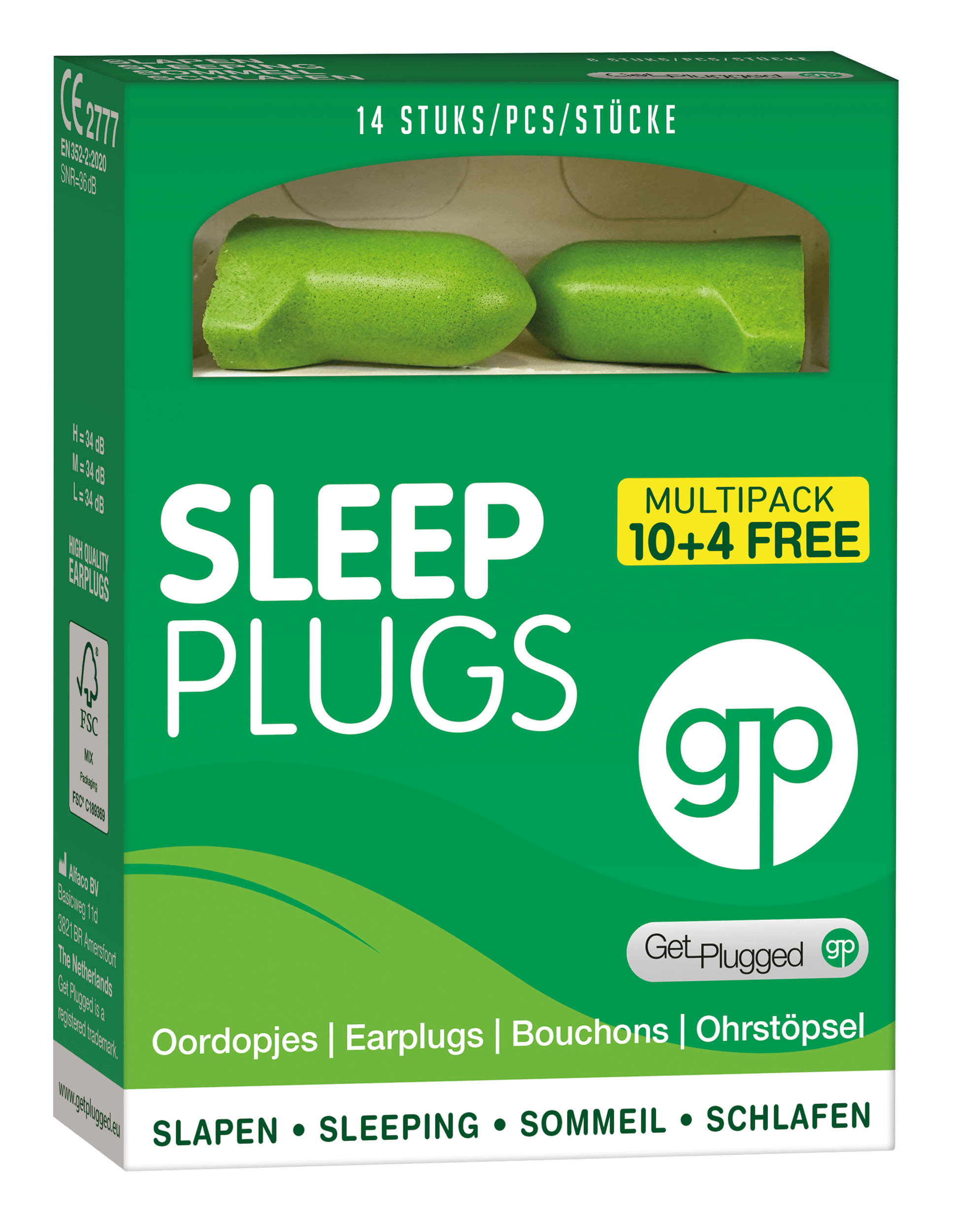 8717931560535_A1N1.png Get Plugged Sleep plugs oordopjes - Afbeelding 1