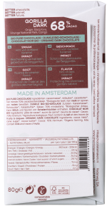 Chocolatemakers Gorilla bar 68% puur bio - Afbeelding 2