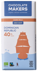 Chocolatemakers Reep tres hombres 40% melk  zeezout fairtrade bio