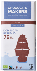 Chocolatemakers Reep tres hombres 75% puur met cacaonibs bio