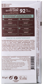 Chocolatemakers Gorilla extra puur 92% bio - Afbeelding 2