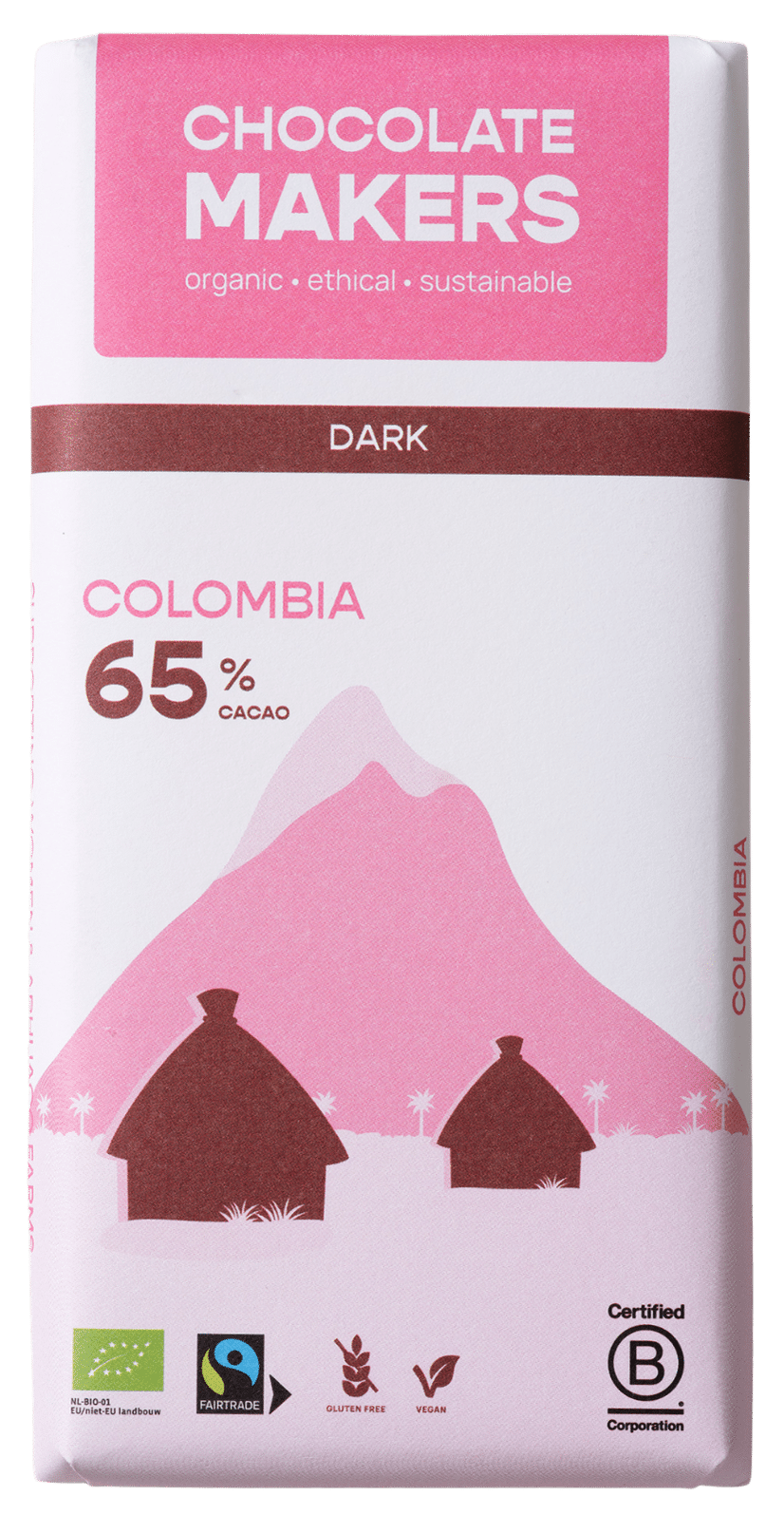 8719324515276_A1N1-1.png Chocolatemakers Pure love reep 65% puur fairtrade bio - Afbeelding 1