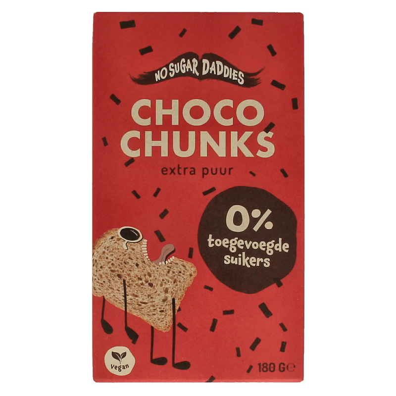 8719326244778_A1N1.png No Sugar Daddies Choco chunks extra puur bio - Afbeelding 1