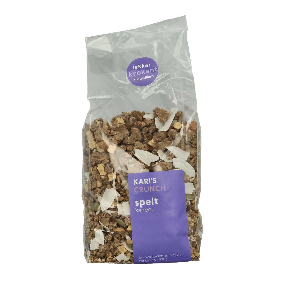 8719992416523_A1N1.png Kari's Crunch Granola spelt kaneel bio - Afbeelding 1
