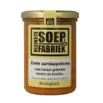Kleinstesoepfabriek Zoete aardappelsoep met lokale bonen en kombu bio