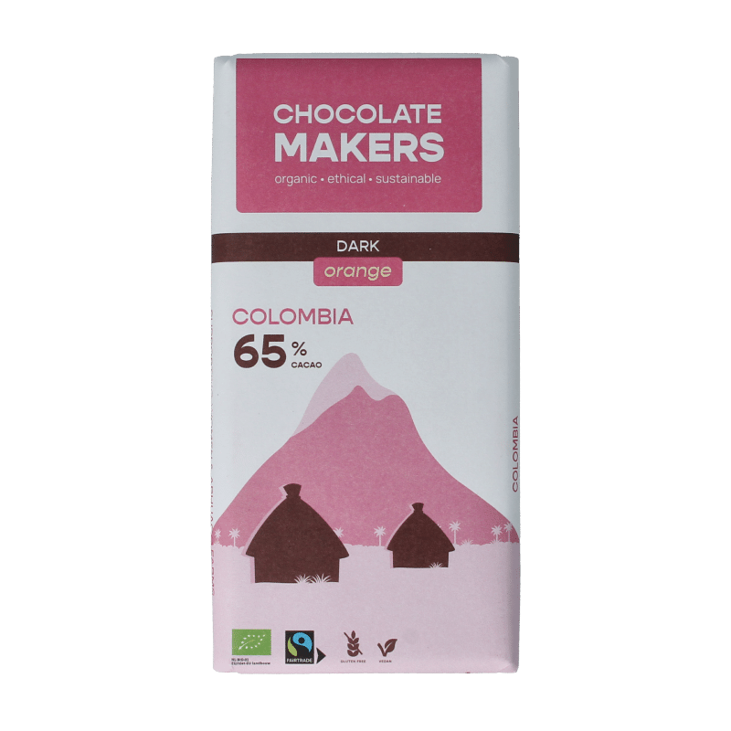 8720618915900_A1N1.png Chocolatemakers Colombia dark sinaas 65% bio - Afbeelding 1