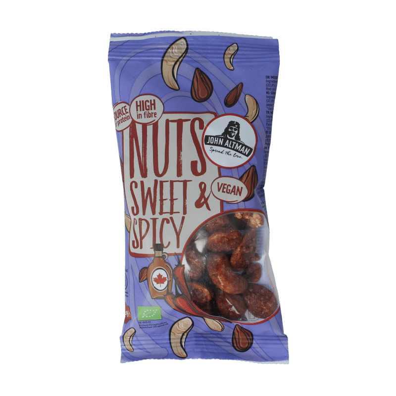 8721082004565_A1N1.png John Altman Mixed nuts maple & chili bio - Afbeelding 1