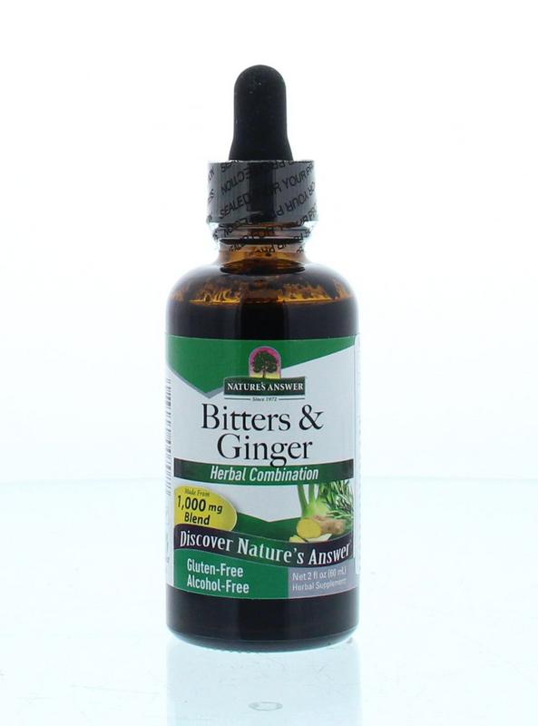 910553.jpg Natures Answer Gember & bitterstoffen extract alcoholvrij - Afbeelding 1