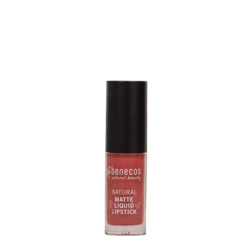932472.jpg Benecos natural beauty Natural lipstick liquid mat rosewood romance - Afbeelding 1