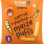 Ella's Kitchen Maize puffs carrot/parsnip 6+ maanden bio