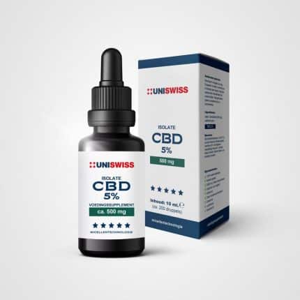 Uniswiss CBD isolate 5% (wateroplosbaar)