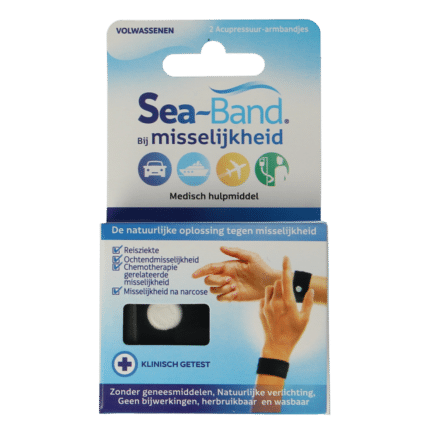 Sea Band Polsband volwassenen zwart