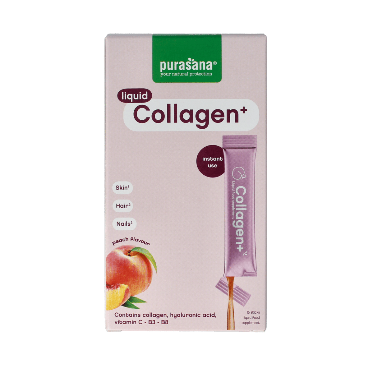 5400706106962_A1N1.png Purasana Collagen + liquid gelstick 10ml - Afbeelding 1