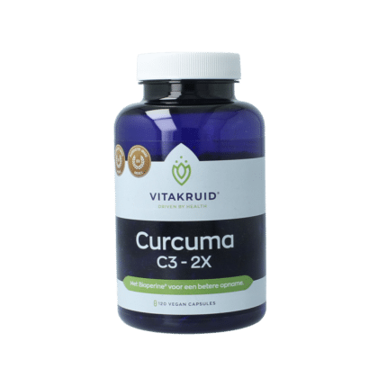Vitakruid Curcuma C3-2X (95%  curcuminoiden) met Bioperine