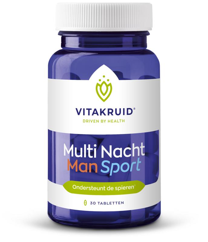 8717438692388_A1N1.jpg Vitakruid Multi Nacht Man Sport 100% Vegan - Afbeelding 1