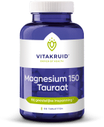 Vitakruid Magnesium 150 Tauraat met vitamine B6 (P-5-P)