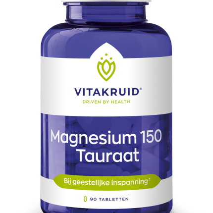 Vitakruid Magnesium 150 Tauraat met vitamine B6 (P-5-P)
