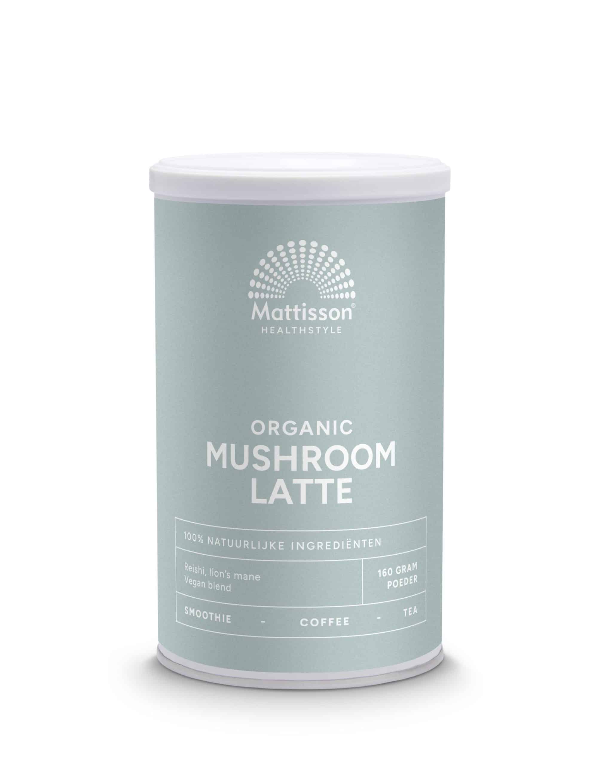 8717677967216_A1N1.jpg Mattisson Mushroom Latte Reisi, Lions mane bio - Afbeelding 1