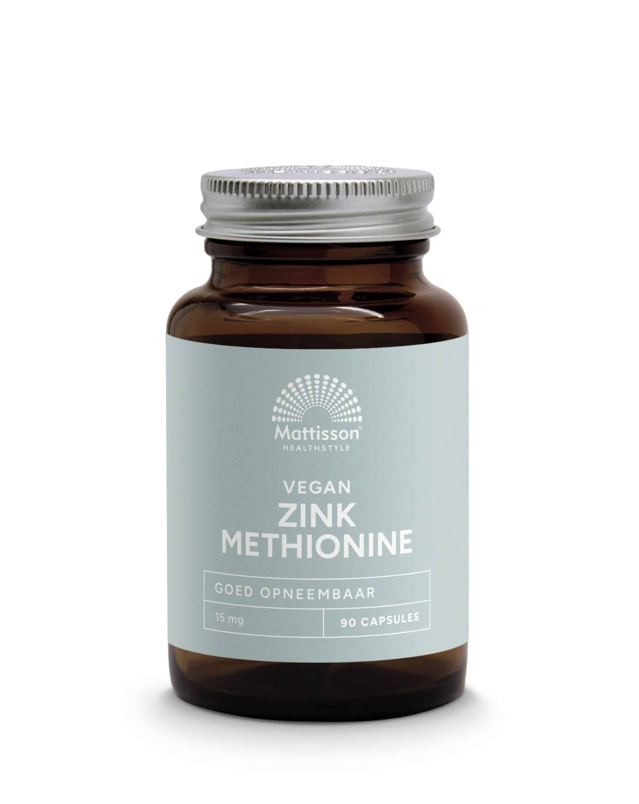 8720959400516_A1N1.jpg Mattisson Zink methionine 15mg - Afbeelding 1