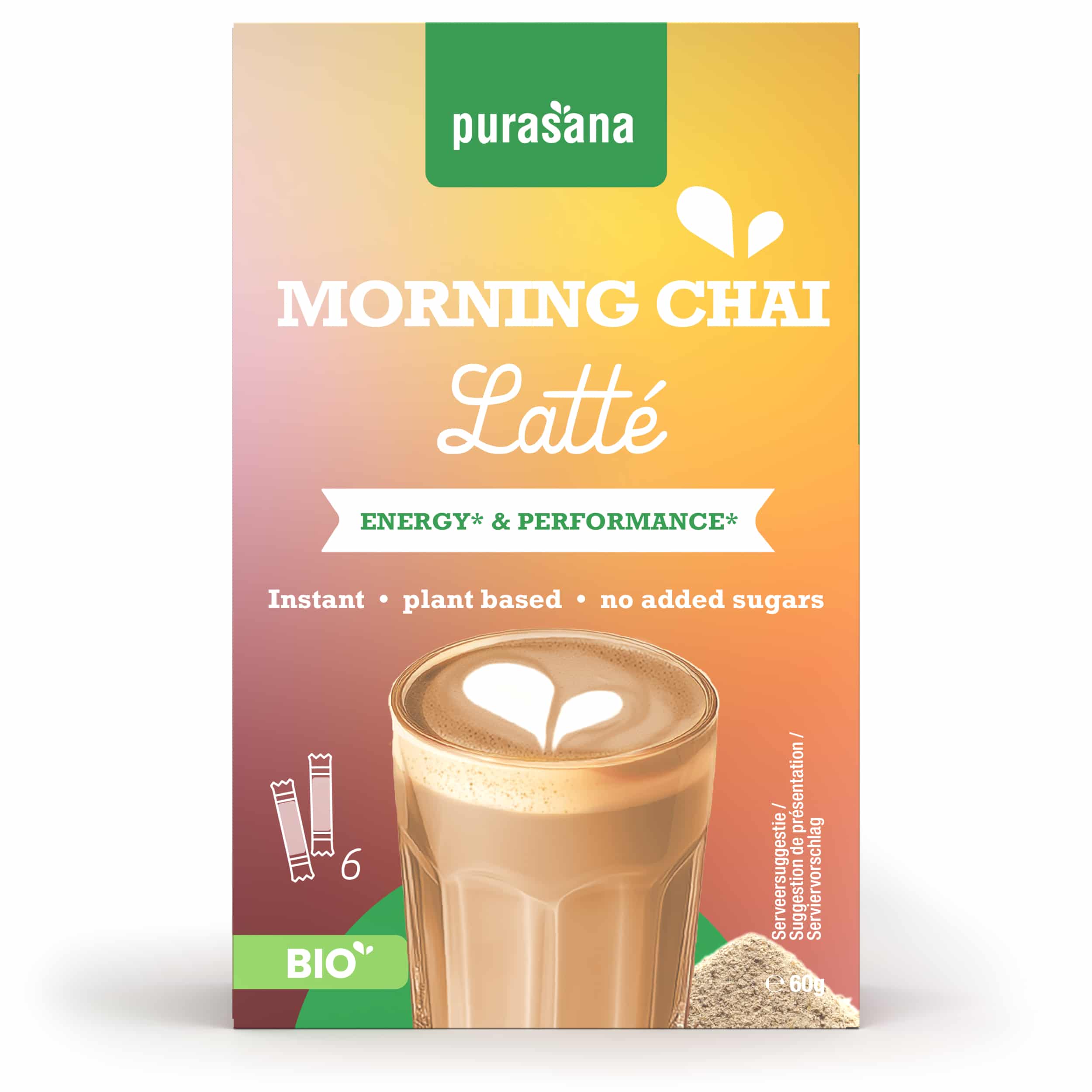290534.jpg Purasana Instant morning chai latte 6x10g bio - Afbeelding 1