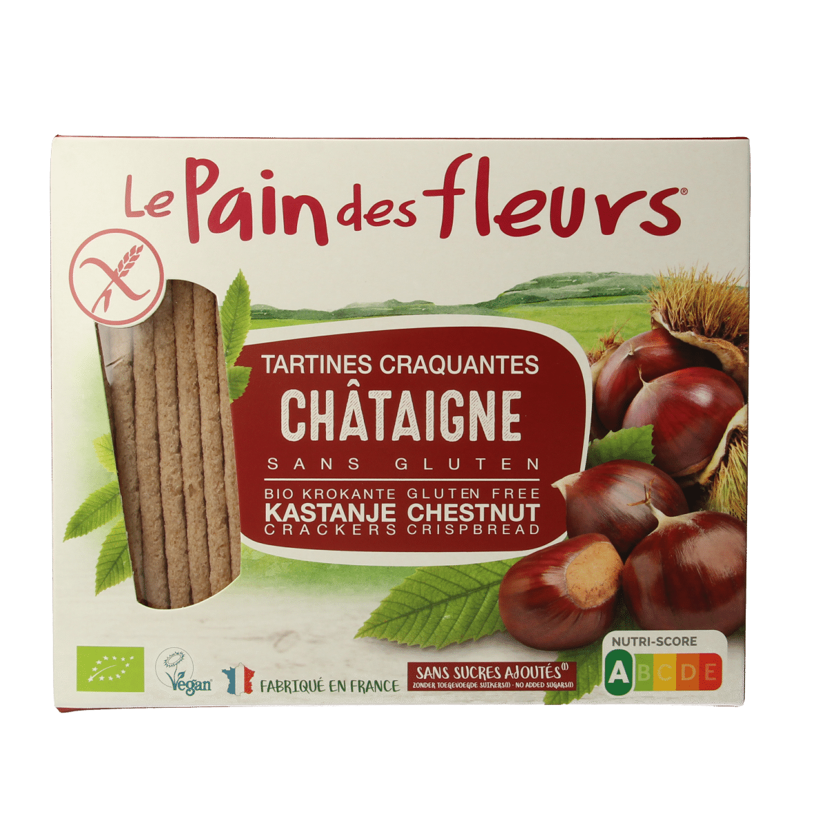 3380380037382_A1N1.png Pain Des Fleurs Krokante crackers kastanje glutenvrij bio - Afbeelding 1