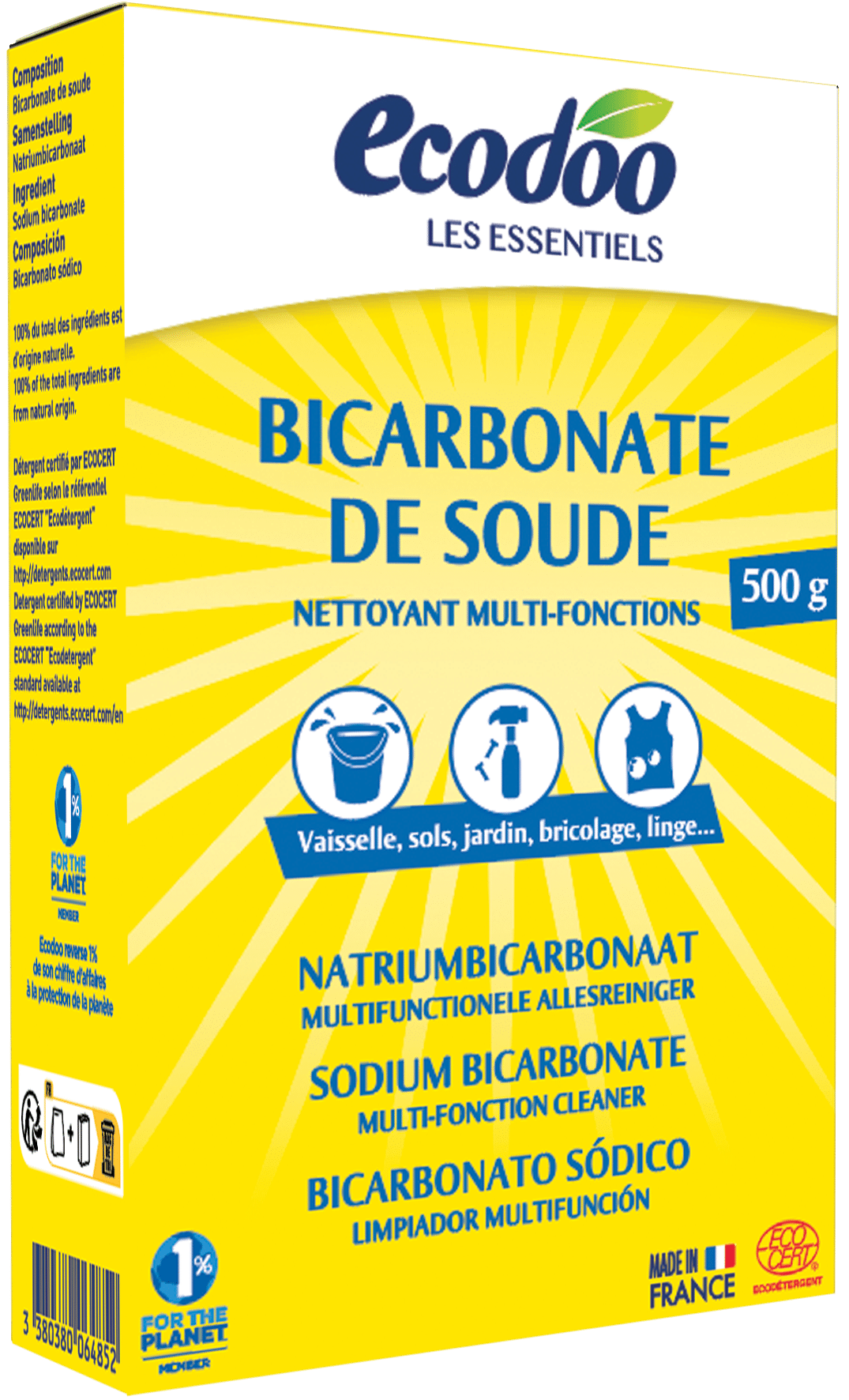 3380380064852_A1N1.png Ecodoo Zuiveringszout natriumbicarbonaat eco - Afbeelding 1