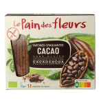 Pain Des Fleurs Krokante crackers cacao glutenvrij bio