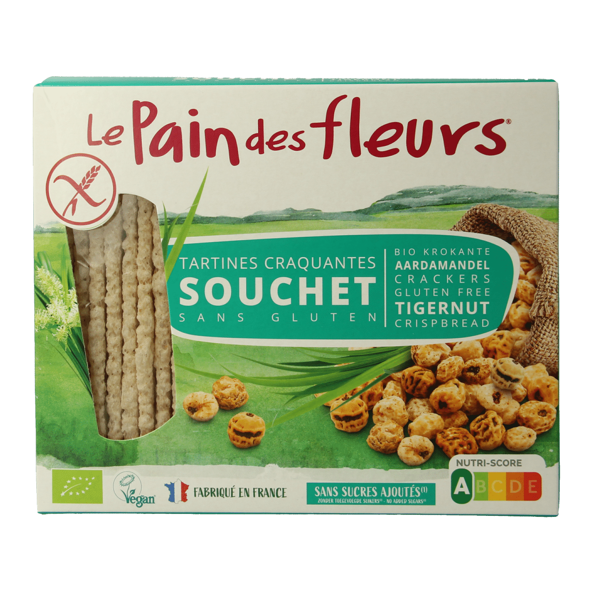 3380380074622_A1N1.png Pain Des Fleurs Krokante crackers aardamandel glutenvrij bio - Afbeelding 1