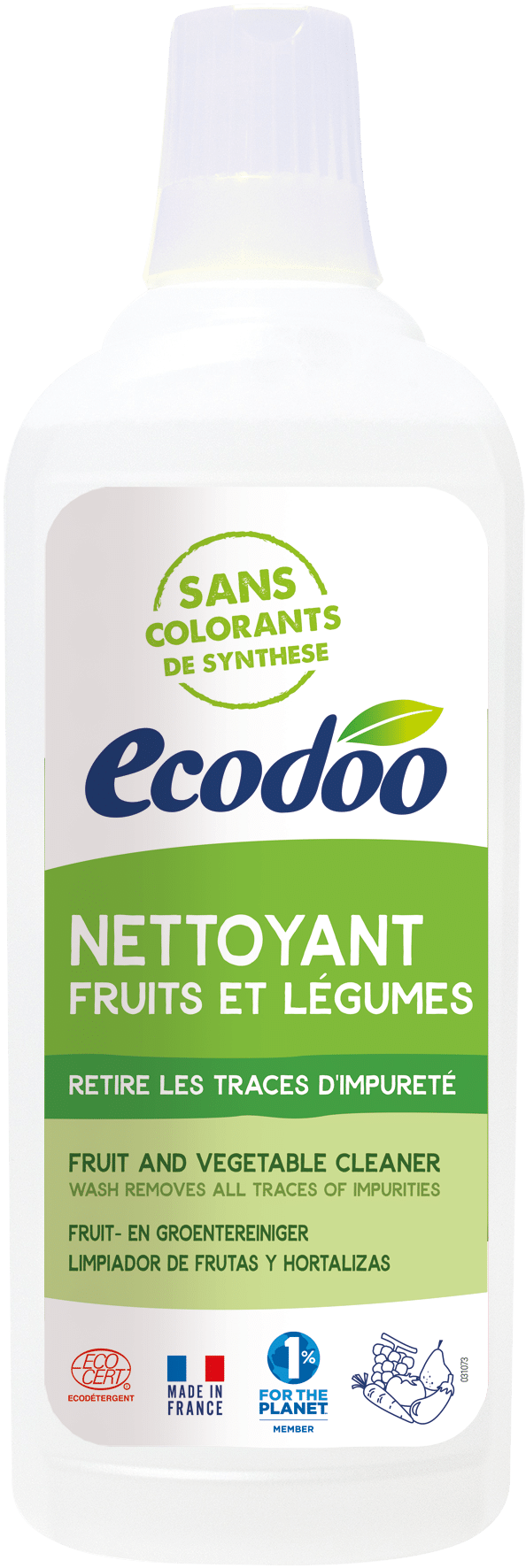 3380380079061_A1N1.png Ecodoo Fruit en groente reiniger bio - Afbeelding 1