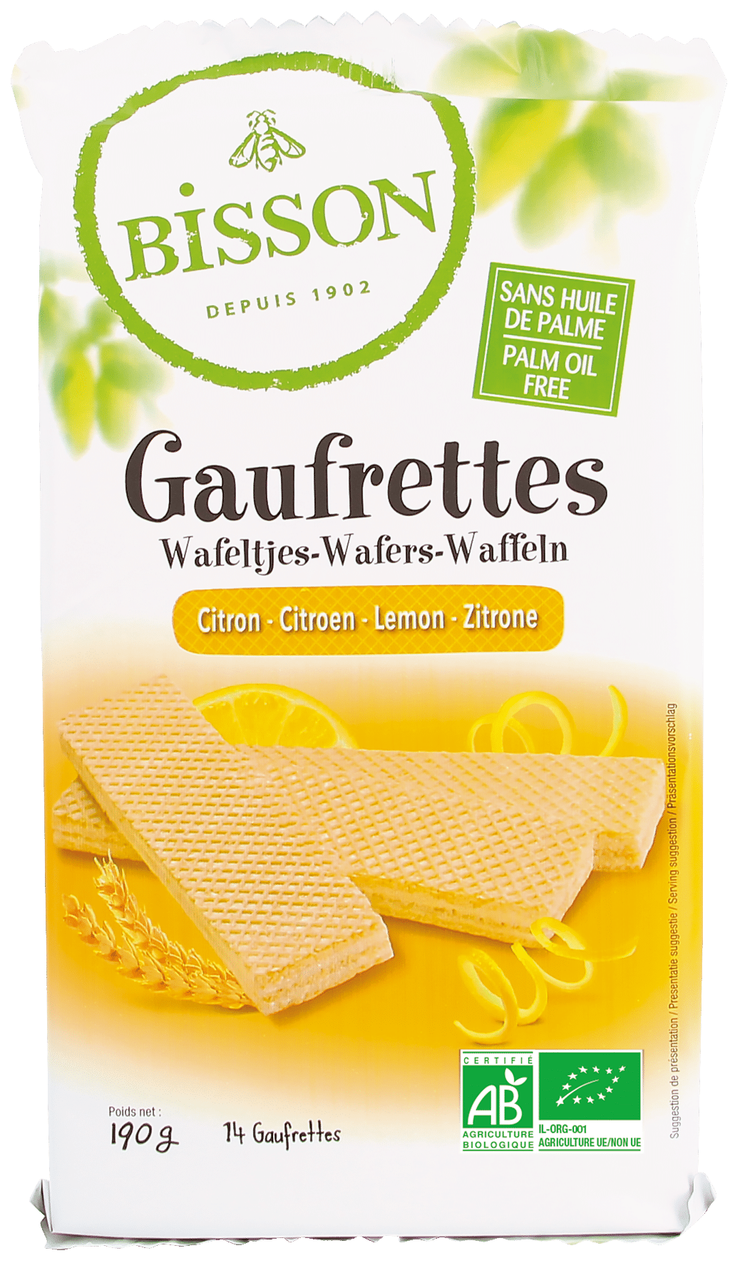 3380380079115_A1N1.png Bisson Citroen wafels gaufrettes bio - Afbeelding 1