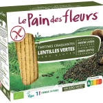 Pain Des Fleurs Krokante crackers groene linzen glutenvrij bio
