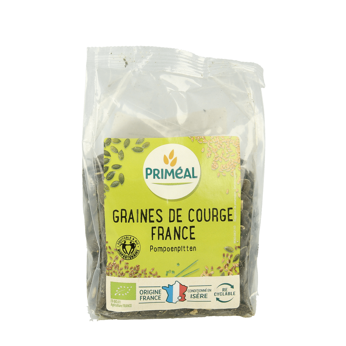 3380380095160_A1N1.png Primeal Pompoenpitten uit Frankrijk bio - Afbeelding 1