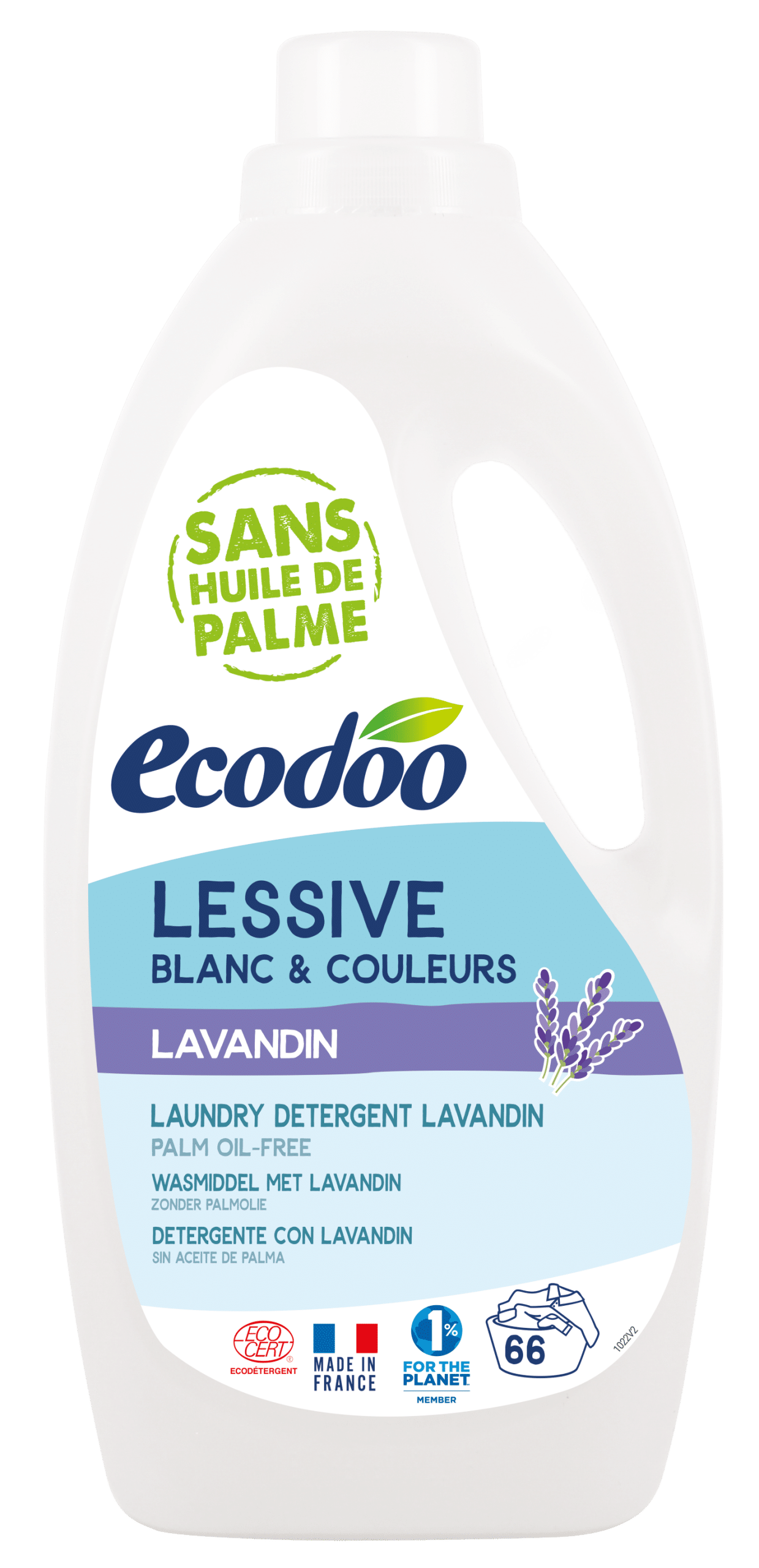 3380380099908_A1N1.png Ecodoo Wasmiddel vloeibaar lavendel bio - Afbeelding 1
