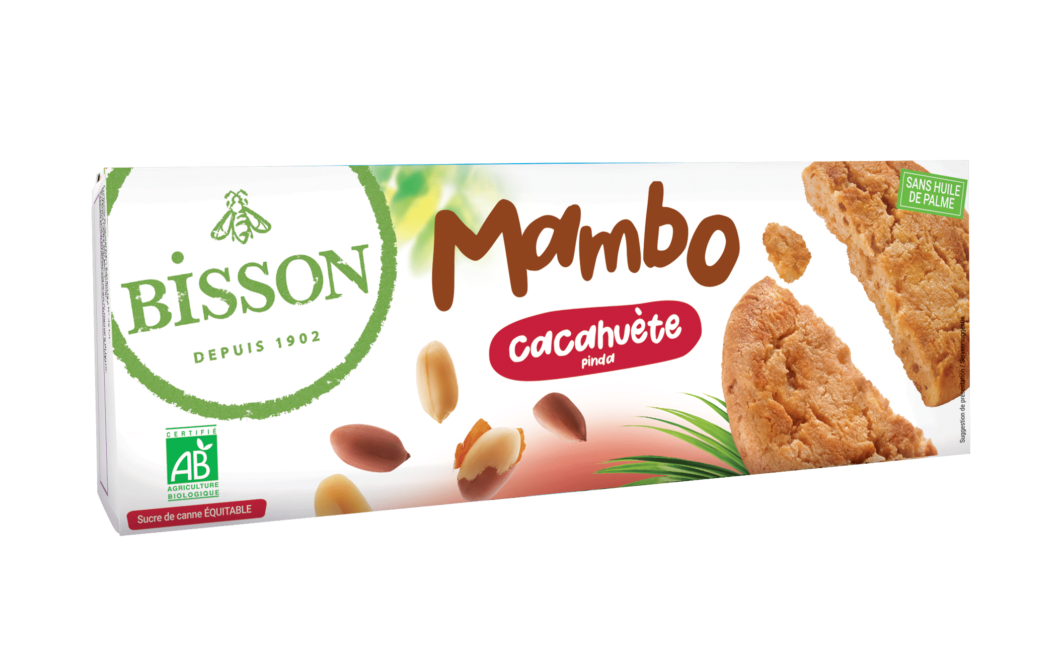 3380380113918_A1N1.png Bisson Mambo koekjes pinda bio - Afbeelding 1