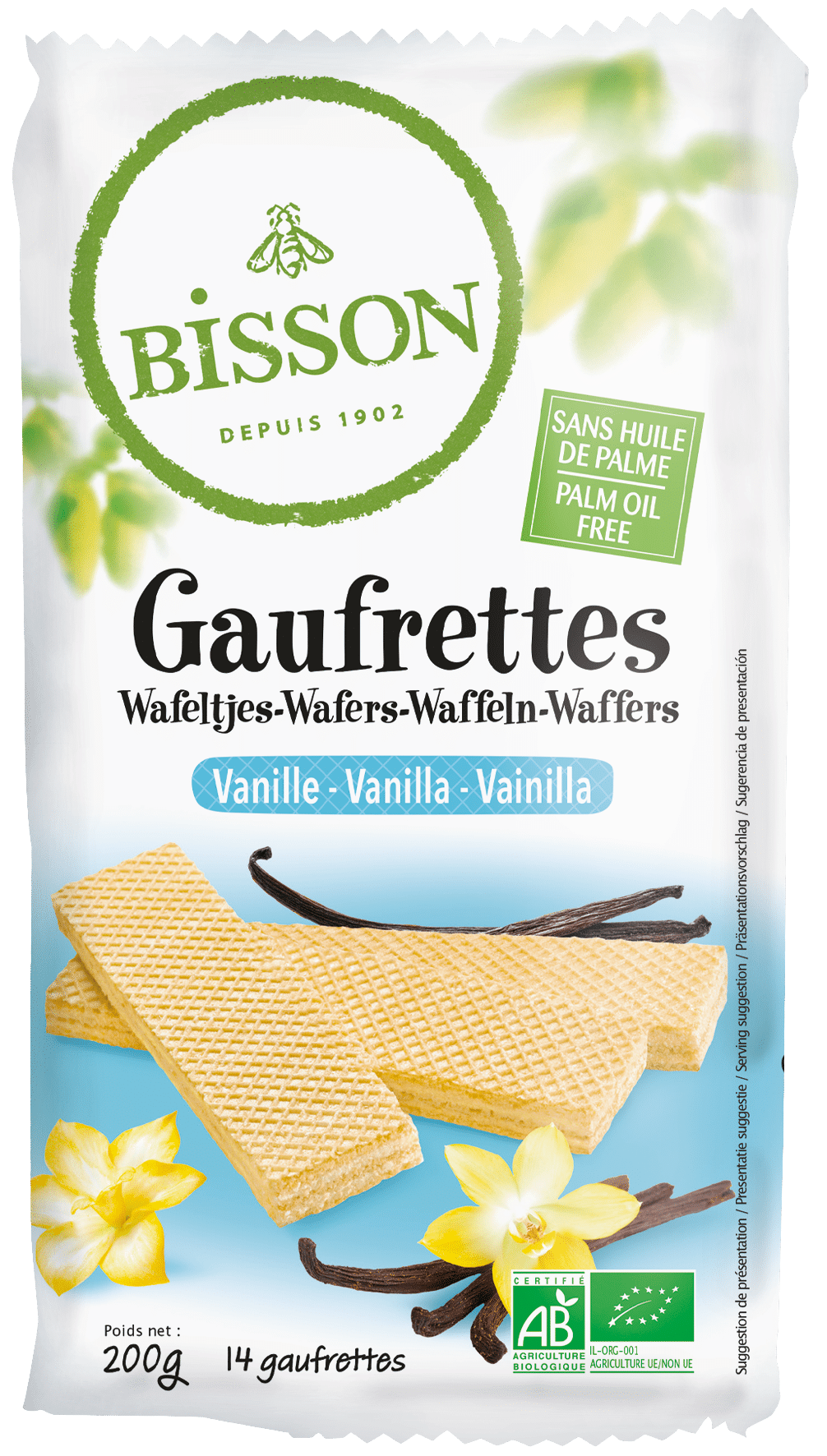 3380380113925_A1N1.png Bisson Vanille wafels bio - Afbeelding 1