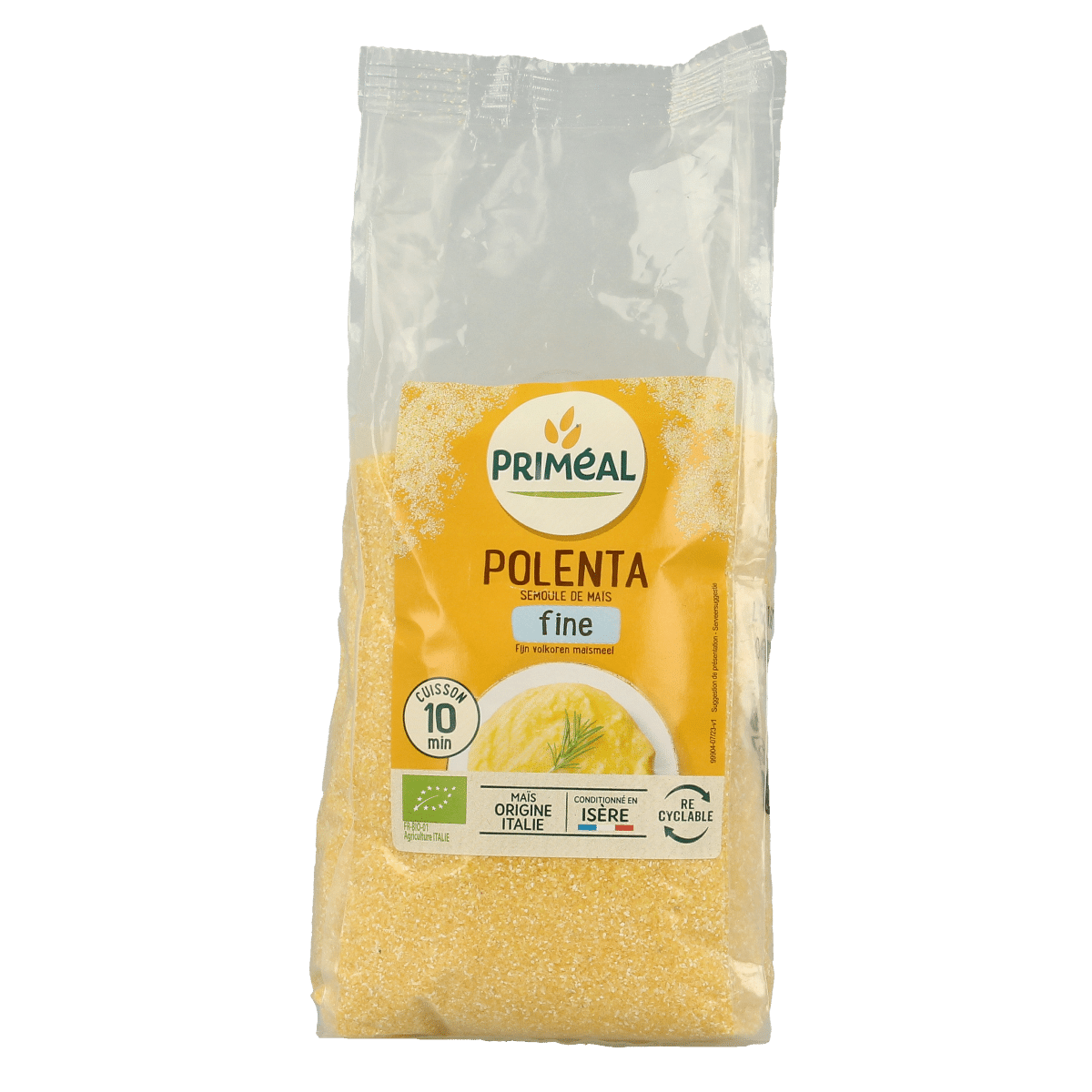 3380390110402_A1N1.png Primeal Polenta fijn volkoren maismeel bio - Afbeelding 1