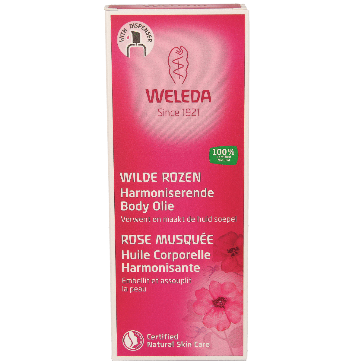 4001638099394_A1N1.png Weleda Wilde rozen harmoniserende body olie - Afbeelding 1
