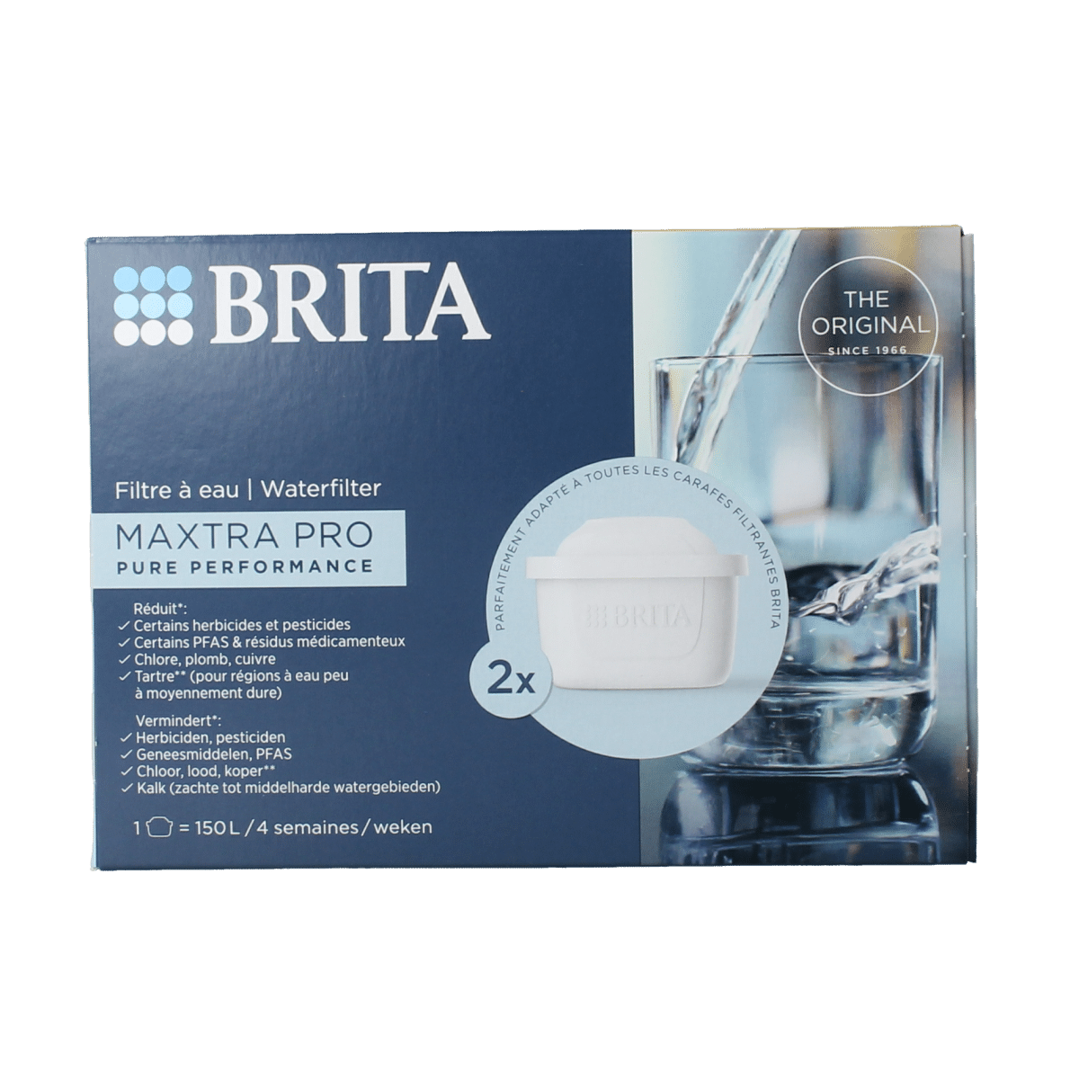 4006387120450_A1N1.png Brita Waterfilterpatroon maxtra pro all-in-1 2-pack - Afbeelding 1