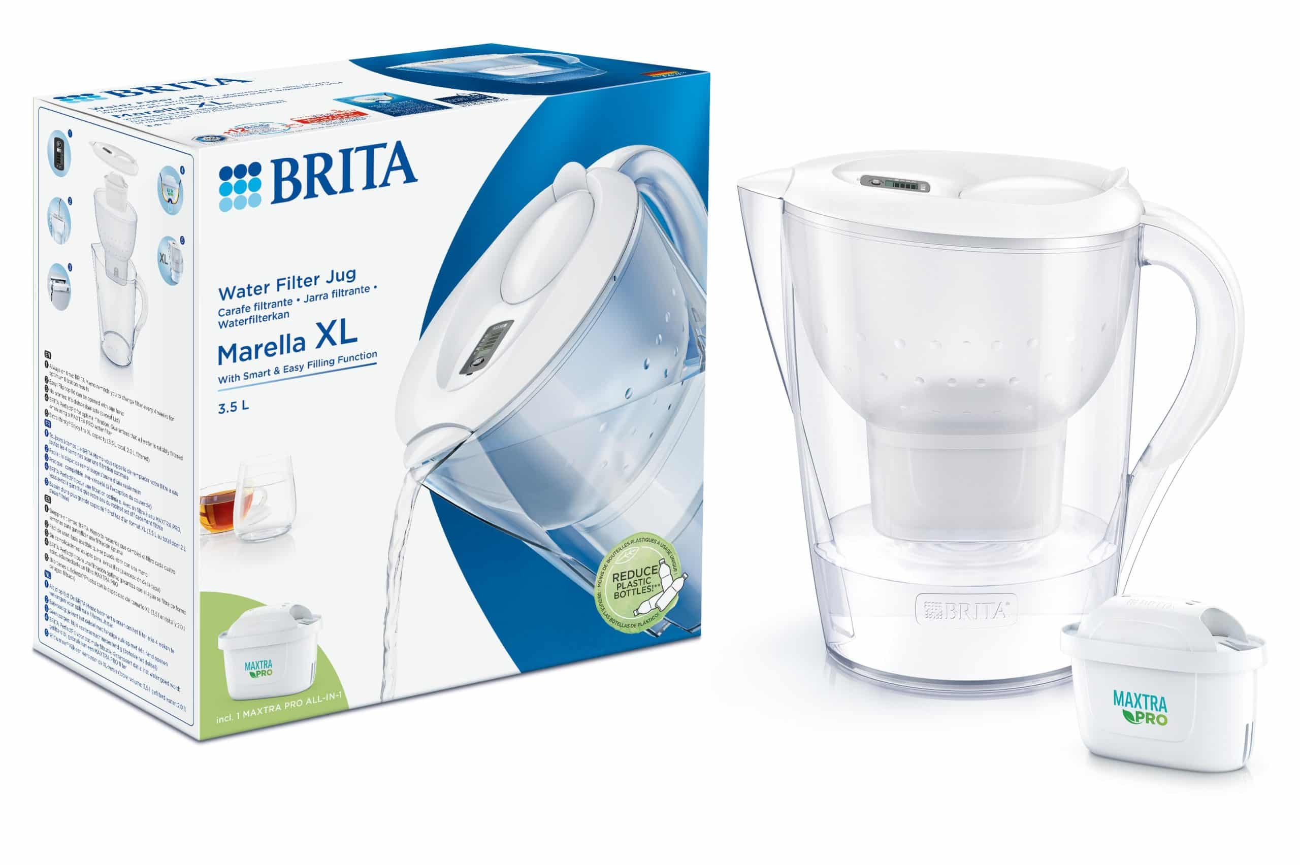 4006387124175_A1N2.jpg Brita Waterfilterkan Marella XL white - Afbeelding 1