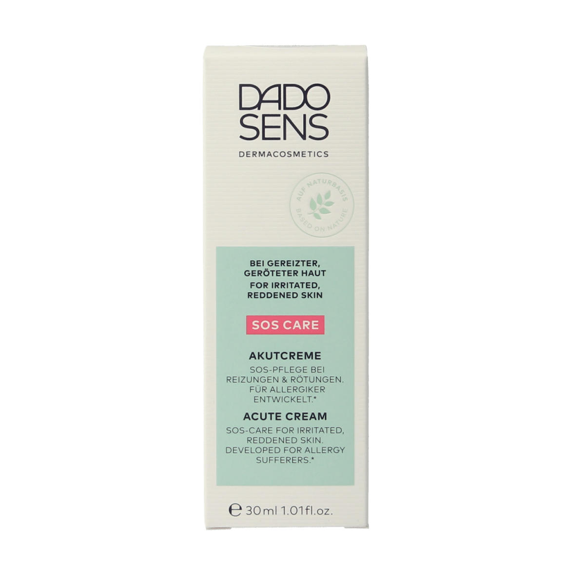 4011140211726_A1N1.png Dado Sens SOS care acute cream bio - Afbeelding 1