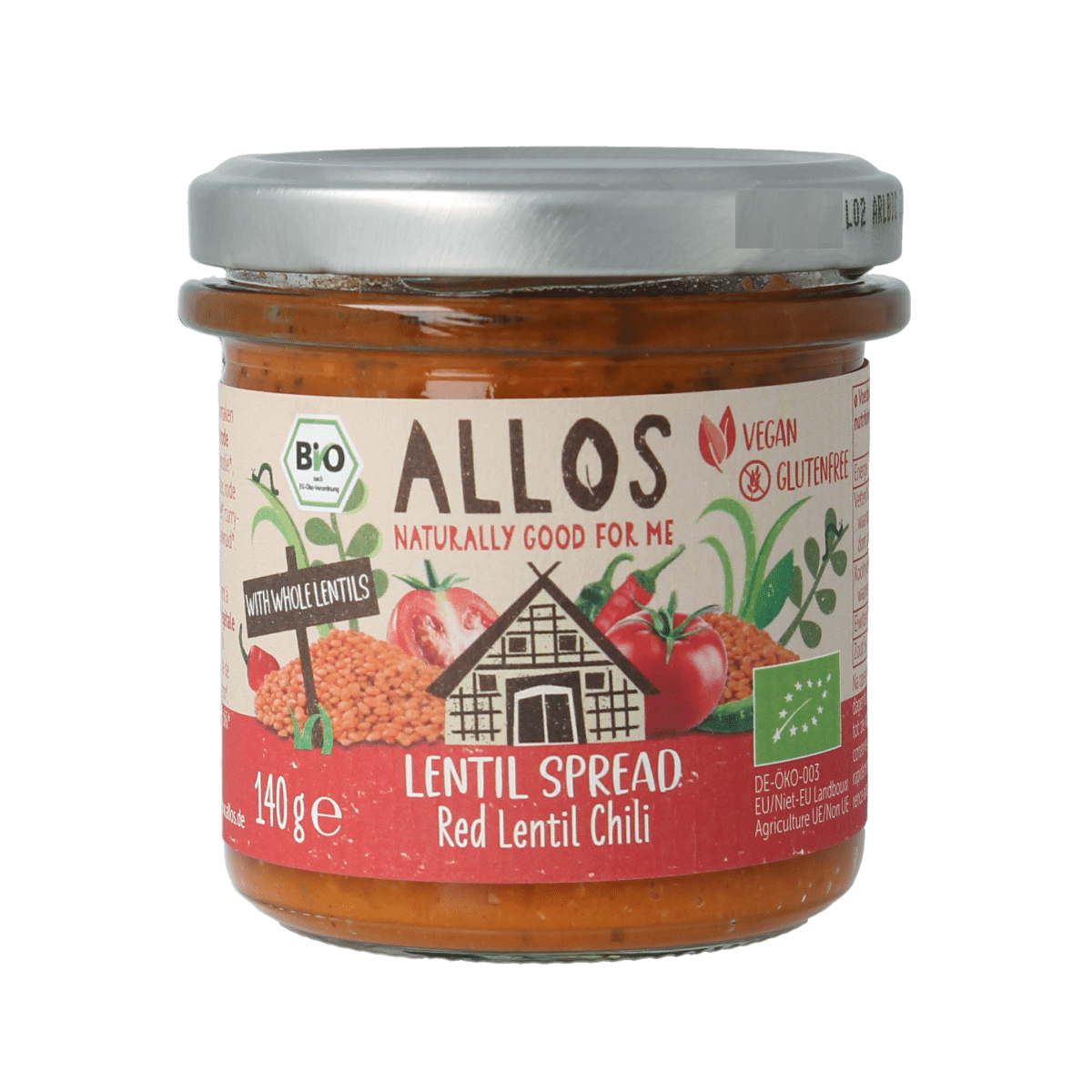 4016249173937_A1N1.png Allos Linzenspread rode chili bio - Afbeelding 1