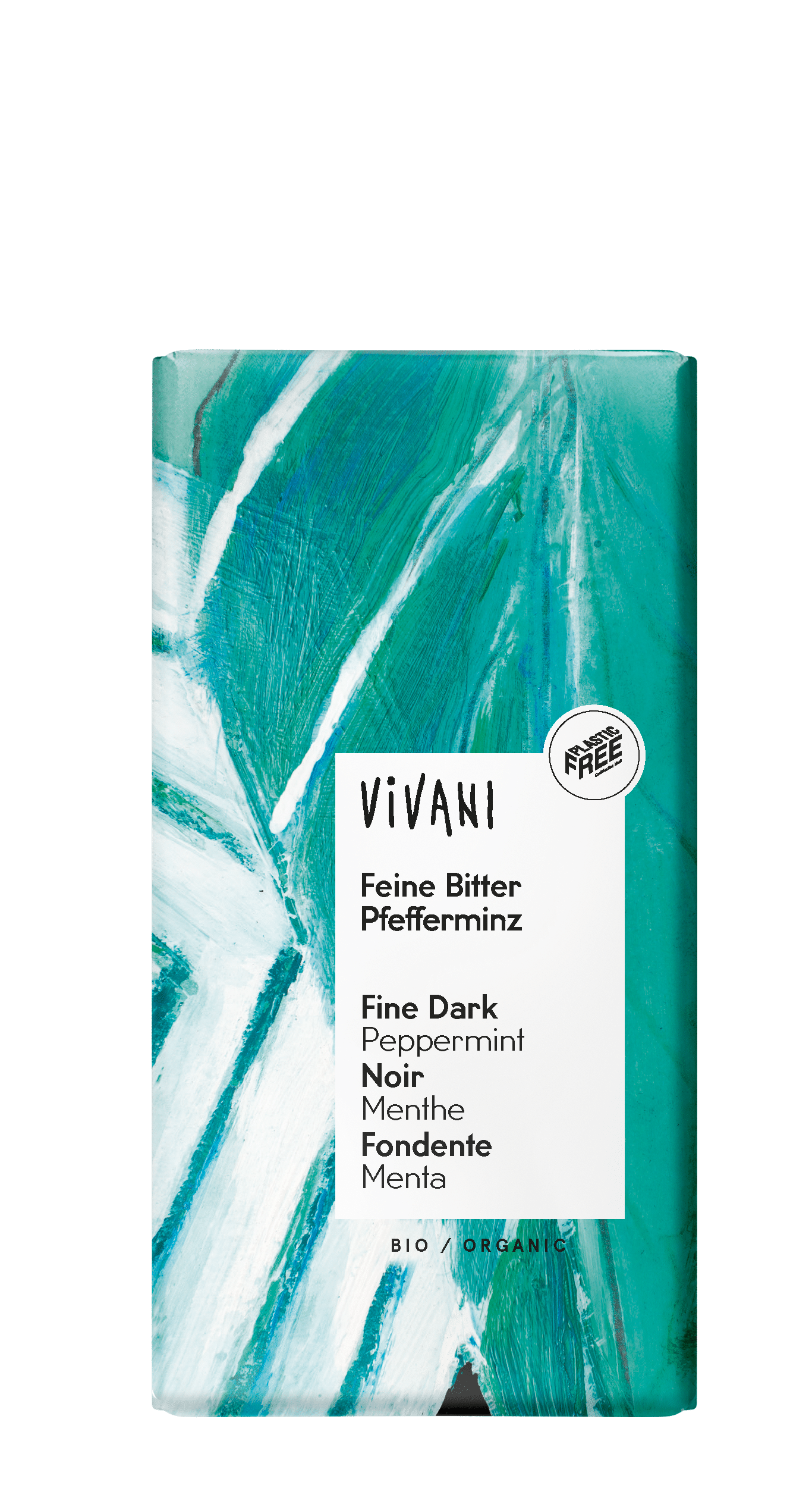 4044889001051_A1N1.png Vivani Chocolade puur met pepermunt bio - Afbeelding 1
